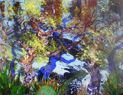 BIRCHES BESIDE THE RIVER RUNIE
