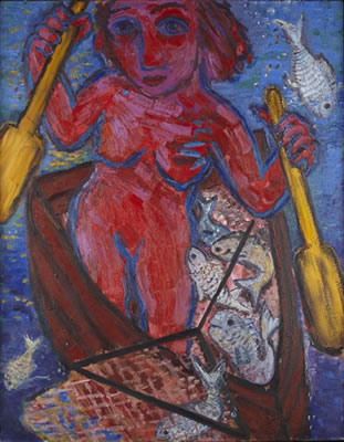 Portrait of Eileen Cooper: FISHERWOMAN - SELF PORTRAIT
