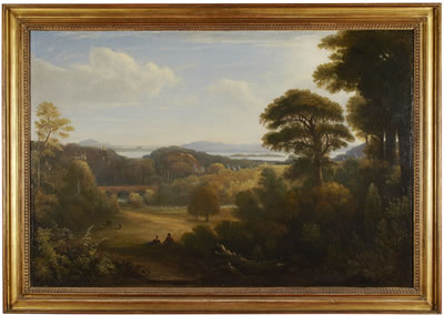 DISTANT VIEW OF EDINBURGH FROM DONIBRISTLE