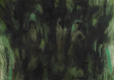 NUDE STUDIES IN GREEN