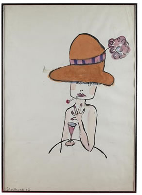 Portrait of Patricia Douthwaite: SELF-PORTRAIT, BREAKFAST AT TIFFANY'S