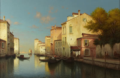 A TRANQUIL VENETIAN CANAL by Hugo Golli Vallin - Auction record, sale price, and art valuation. Compare with similar artists and explore comparable artworks.
