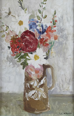 STILL LIFE IN BROWN VASE