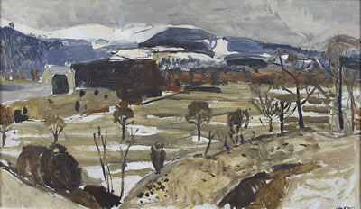 THE ETTRICK VALLEY IN WINTER by John McNairn - Auction record, sale price, and art valuation. Compare with similar artists and explore comparable artworks.