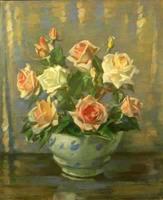 STILL LIFE WITH PINK AND WHITE