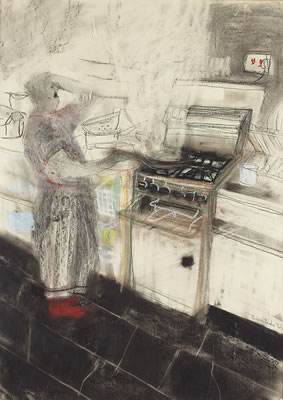 AT THE KITCHEN STOVE
