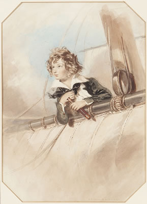 THE MIDSHIPMAN by Alfred Edward Chalon - Auction record, sale price, and art valuation. Compare with similar artists and explore comparable artworks.