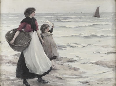 Sample artwork by Arthur Macdonald (fl.1897 - 1940), known for rural and coastal scene painting - View similar artists and auction records
