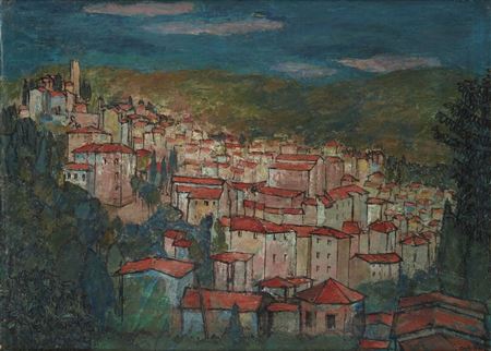 SUNSET BARGA, TUSCANY by Carlo Rossi - Auction record, sale price, and art valuation. Compare with similar artists and explore comparable artworks.