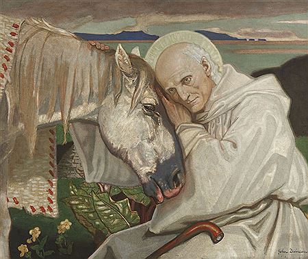 ST. COLUMBA BIDDING FAREWELL TO THE OLD HORSE