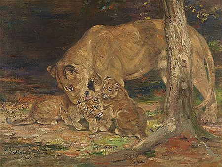 LIONESS AND CUBS