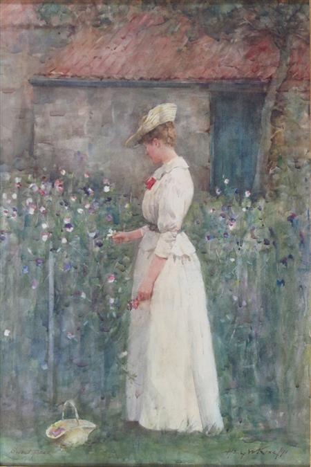 Sample artwork by Henry Wright Kerr (1857 - 1936), known for watercolour landscapes, influenced by the hague school - View similar artists and auction records
