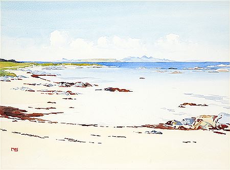 BLUE WESTERN SEA, EIGG AND RHUM