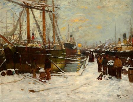 ON A SNOW COVERED QUAY