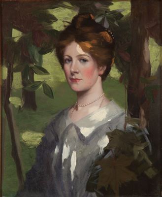 GIRL AMONGST LEAVES