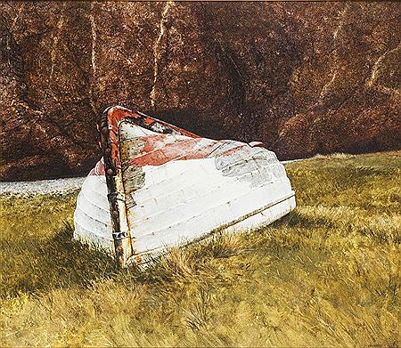 Sample artwork by John Gardiner Crawford (Born 1941), known for realist style seaside structures, marine view painting, teaching - View similar artists and auction records