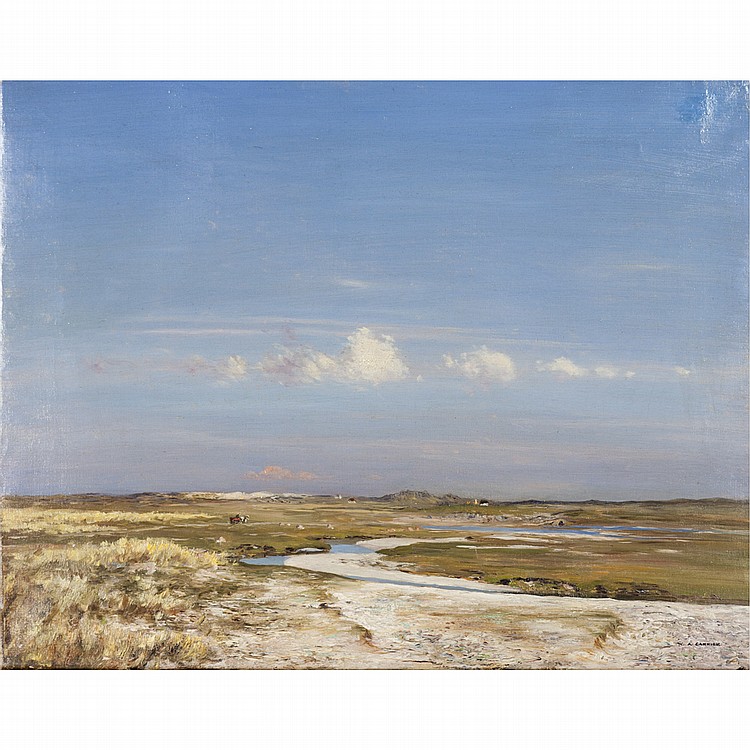 LANDSCAPE WITH LOW HORIZON AND CLOUDS