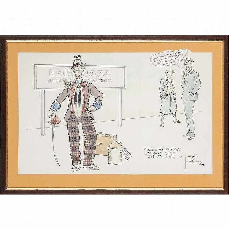 Portrait of Lawson Wood: SELF PORTRAIT IN DUNDEE, 1923