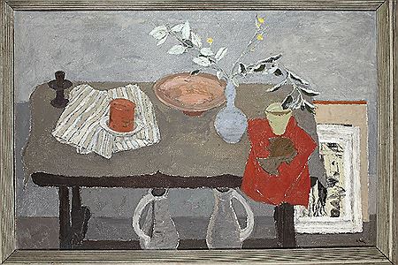 STILL LIFE RED AND GREY