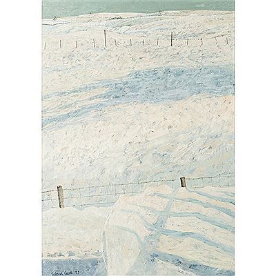 SNOWBANK, SUN AND SHADOWS