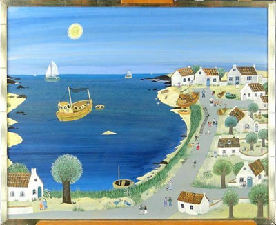 Vue de bord de mer animée by Therese Coustry - Auction record, sale price, and art valuation. Compare with similar artists and explore comparable artworks.