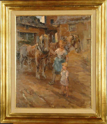 Femme et enfant aux chevaux by Adrien Wernaers - Auction record, sale price, and art valuation. Compare with similar artists and explore comparable artworks.