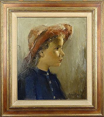 Portrait de jeune fille- lettre date 1945 by Marius Carion - Auction record, sale price, and art valuation. Compare with similar artists and explore comparable artworks.
