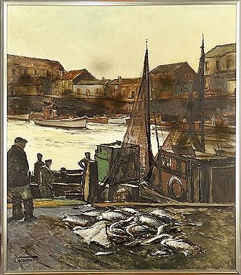 Quai de pecheurs animé