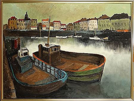 Péniches au port