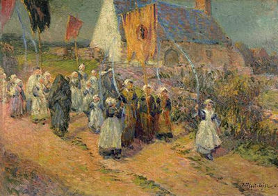 Procession Bretonne by Jean Bertrand Pegot-Ogier - Auction record, sale price, and art valuation. Compare with similar artists and explore comparable artworks.