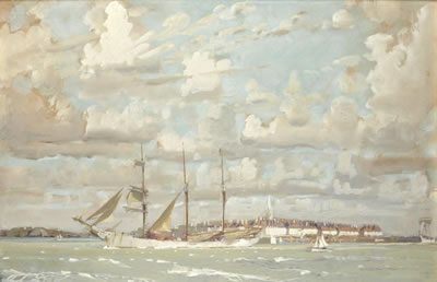 Terre-neuvier devant Saint-Malo by Marin-Marie - Auction record, sale price, and art valuation. Compare with similar artists and explore comparable artworks.