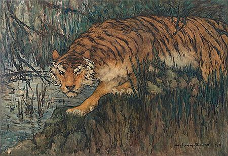 Tigre au bord de la rivière