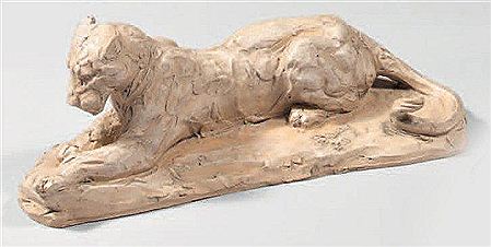 Panthère couchée