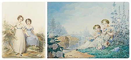Portrait de Mesdemoiselles d'Issoudin et de Vierzon, de Charrette et de Faucigny Lucinge jeunes filles. and Portrait de Charlotte comtesse d'Issoudun et Louise comtesse de Vierzon dans le parc de Bagatelle (a pair) by Auguste Simeon Garneray - Auction record, sale price, and art valuation. Compare with similar artists and explore comparable artworks.