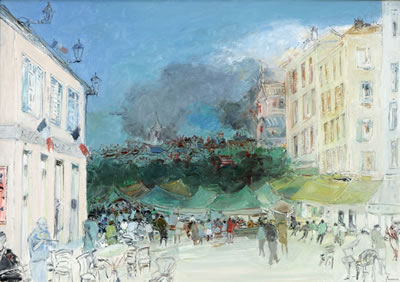 Marche aux Fleux Nice by Jean Fusaro - Auction record, sale price, and art valuation. Compare with similar artists and explore comparable artworks.