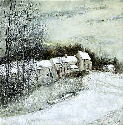 Sample artwork by Bernard Gantner (1928 - 2018), known for landscape paintings, illustrations, lithography - View similar artists and auction records