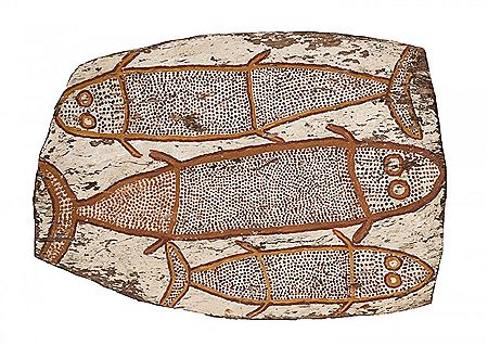 Untitled (Fish) (1960s) by Micky Bungkuni - Auction record, sale price, and art valuation. Compare with similar artists and explore comparable artworks.