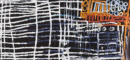 Sample artwork by Minnie Pwerle (c.1922 - 2006), known for aboriginal theme symbolic painting on canvas - View similar artists and auction records