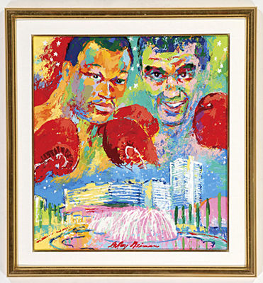 Larry Holmes vs. Gerry Cooney original for fight poster