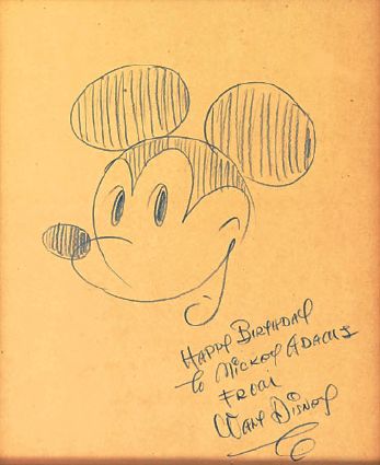 Head sketch of Mickey Mouse