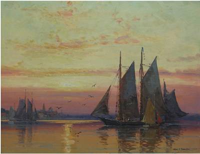 Sample artwork by George Schultz (1869 - 1934), known for marine, figure and landscape painting - View similar artists and auction records