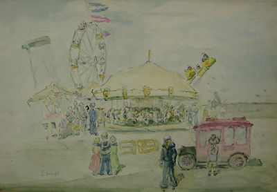 CARNIVAL SCENE by Louis Schaff - Auction record, sale price, and art valuation. Compare with similar artists and explore comparable artworks.