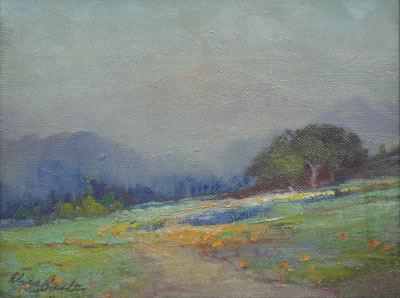 "Mount Tamalpais, Poppies & Lupine"