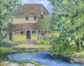 Sample artwork by Donald Lazier (1910 - 1994), known for landscape with figure - View similar artists and auction records
