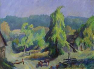 Verdant Oregon, farmyard landscape by Charles E Reynolds - Auction record, sale price, and art valuation. Compare with similar artists and explore comparable artworks.