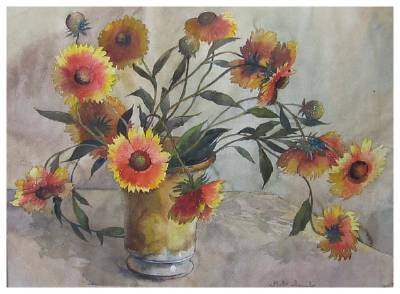 Orange and yellow floral arrangement