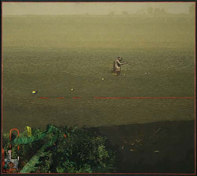 In estate, figure nell'acqua, 1971