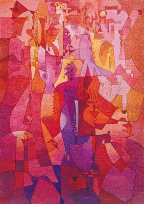 Sample artwork by Vincenzo Balsamo (1935 - 2017), known for still life, cubist and abstract painting, engraving - View similar artists and auction records