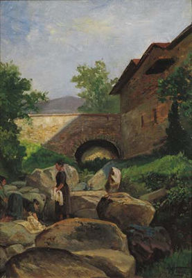 Lavandaie al ruscello