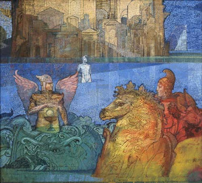 Sample artwork by Raffaele de Rosa (Born 1940), known for painting - View similar artists and auction records